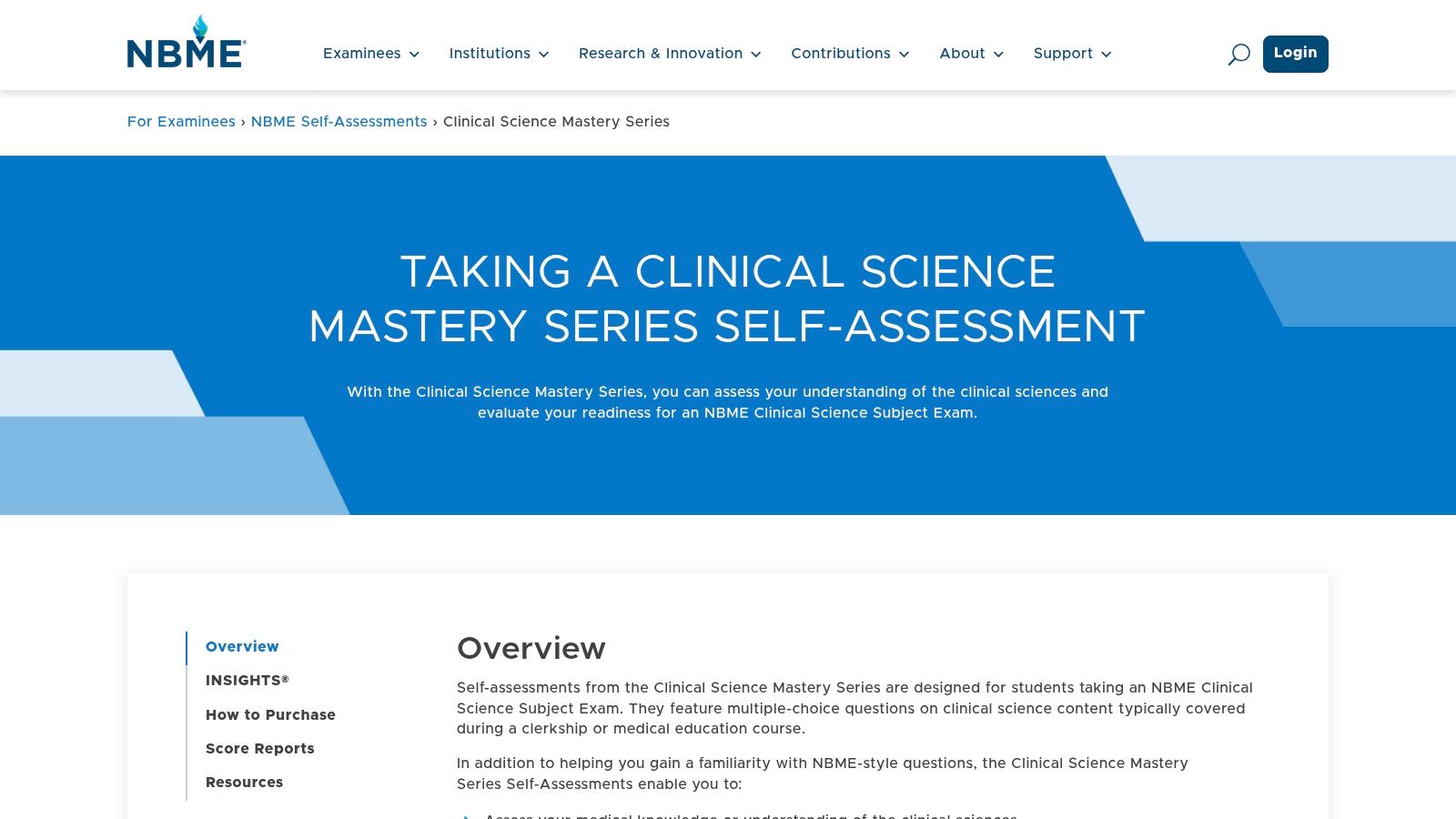 NBME Clinical Science Mastery Series, Emergency Medicine